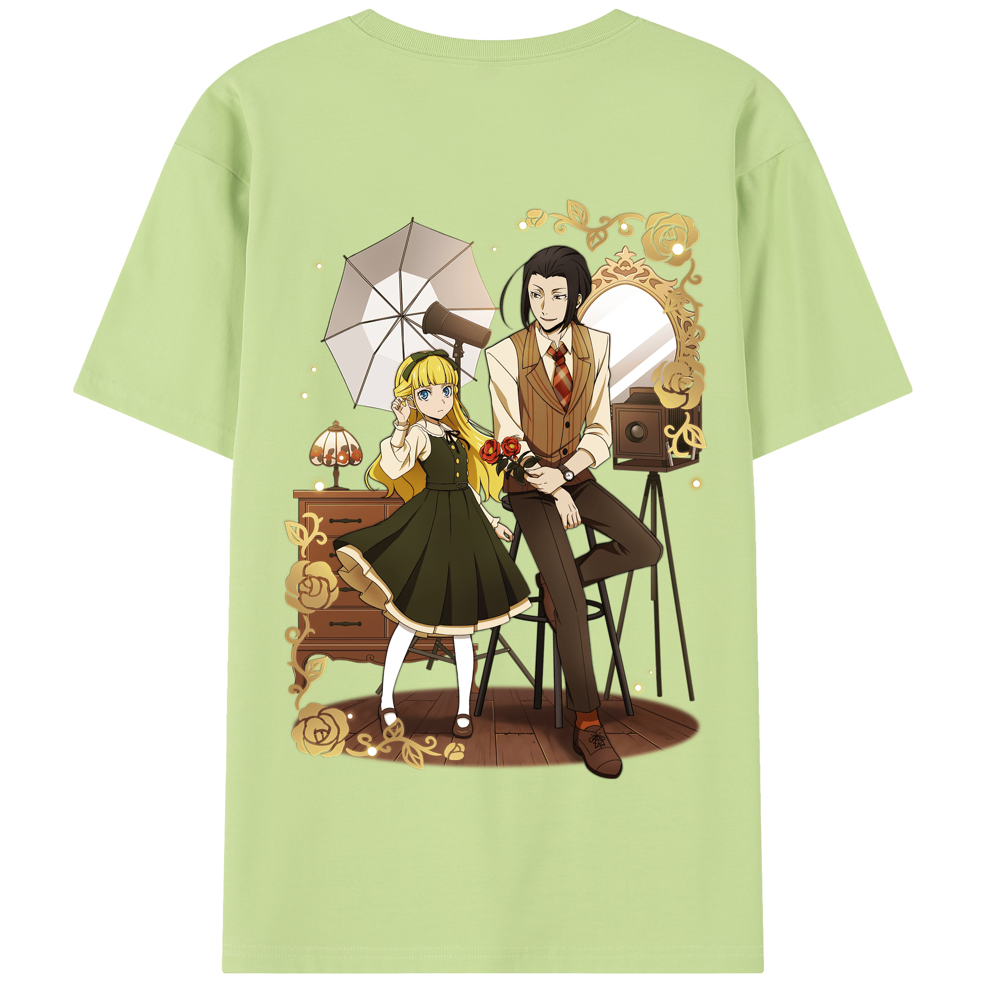 （画像用） 文豪ストレイドッグス Bungo Stray Dogs 綿100％半袖Tシャツ（背面プリント）